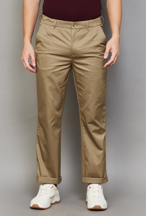 COLORPLUS Solid Regular Trousers