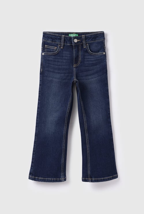 UNITED COLORS OF BENETTON Girls Washed Bootcut Jeans