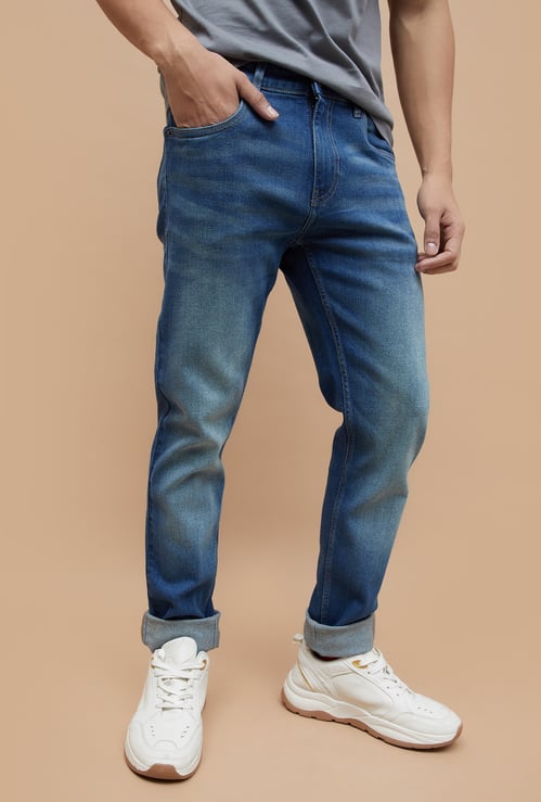 DENIMIZE Stonewashed Slim Tapered Jeans