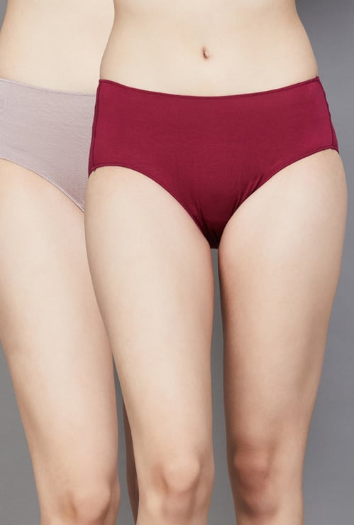 JOCKEY Solid Hipster Panties - Pack of 2