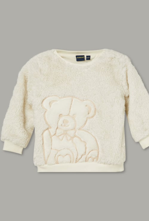 JUNIORS Girls Fuzzy Sweatshirt