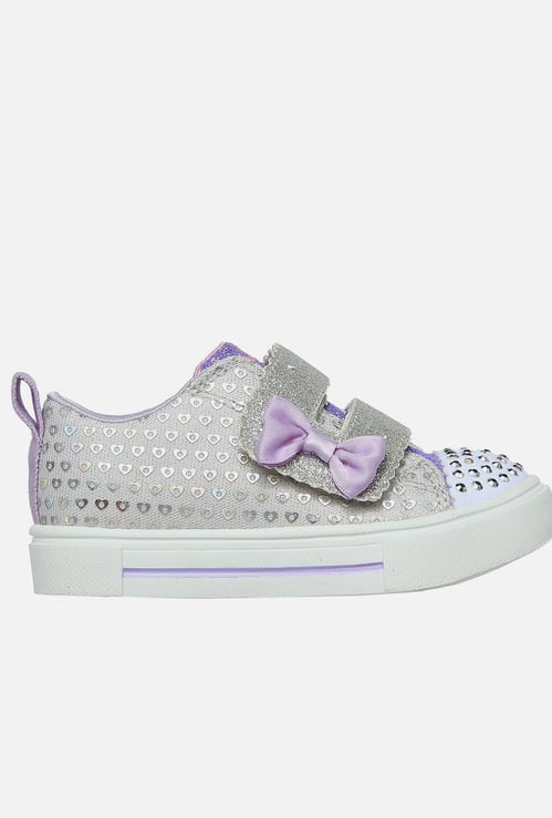 SKECHERS Girls Embellished Velcro Sneakers