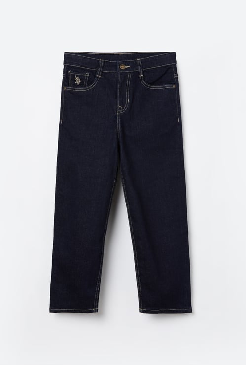 US POLO ASSN KIDS Boys Washed Comfort Fit Jeans