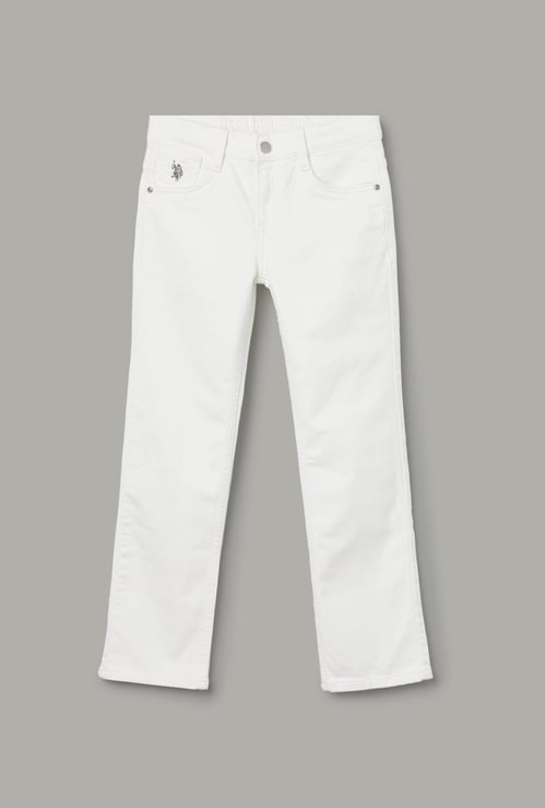 US POLO ASSN KIDS Boys Solid Comfort Fit Jeans