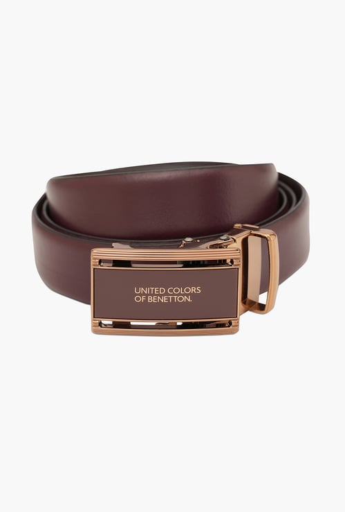 UNITED COLORS OF BENETTON Textured Leather Belt