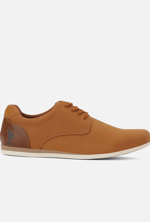 US POLO ASSN Self Design Lace-Ups Shoes
