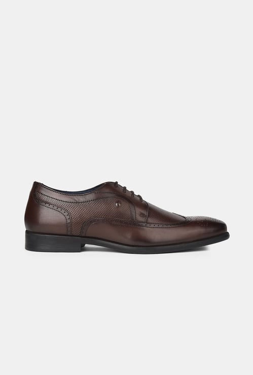 BATA Textured Wingtip Oxfords