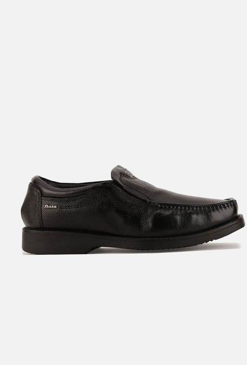 BATA Textured Slip-On Shoes