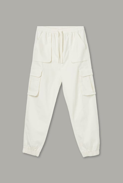 FAME FOREVER Boys Solid Cargo Joggers
