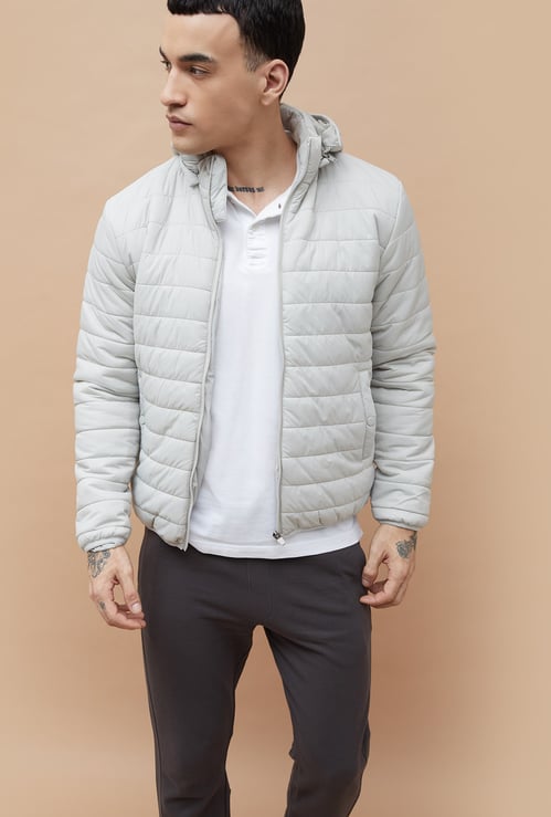 FAME FOREVER Quilted Hooded Puffer Jacket
