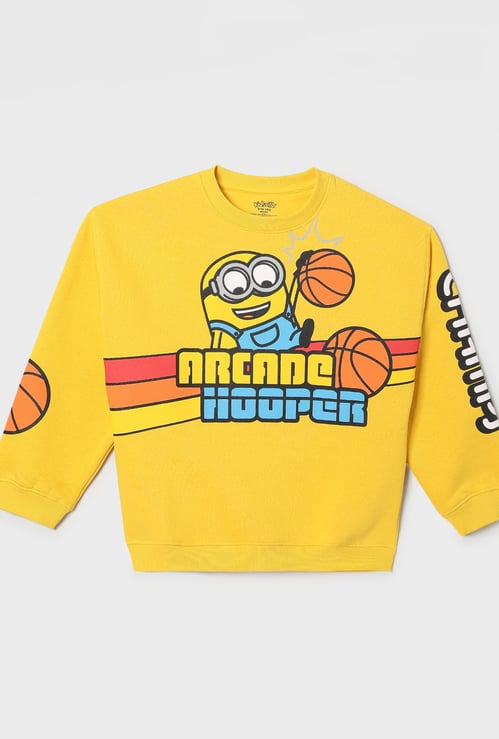 KIDSVILLE Boys Minion Print Sweatshirt