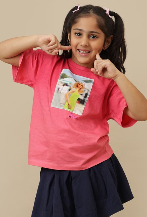 KIDSVILLE Girls Barbie Print T-shirt