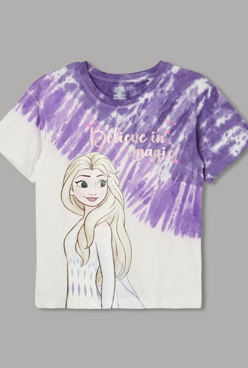 KIDSVILLE Girls Frozen Printed T-shirt