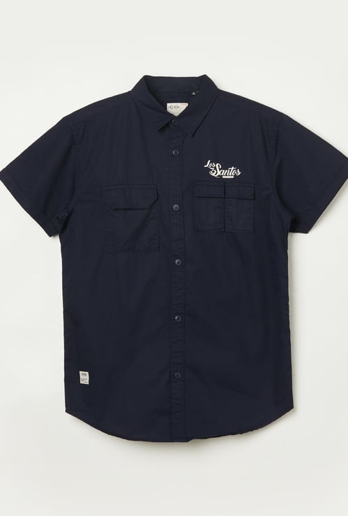 RUFF KIDS Solid Short Sleeves Shirt