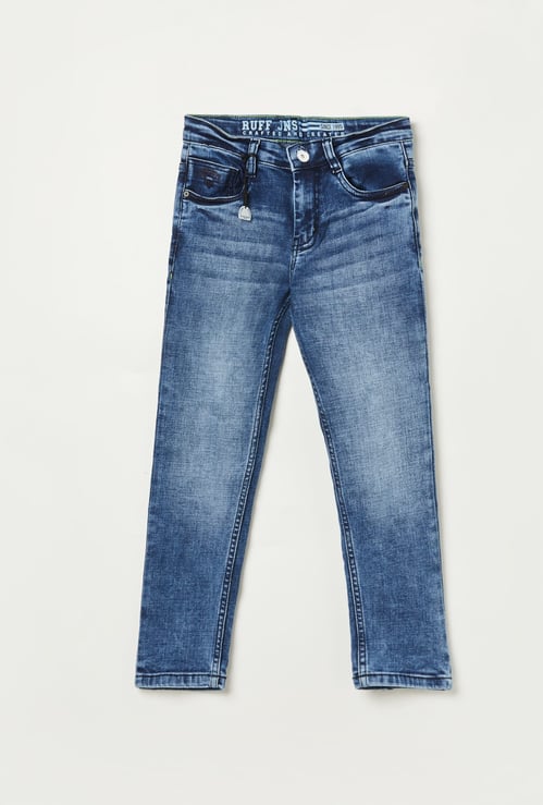 RUFF KIDS Boys Stonewashed Regular Fit Jeans