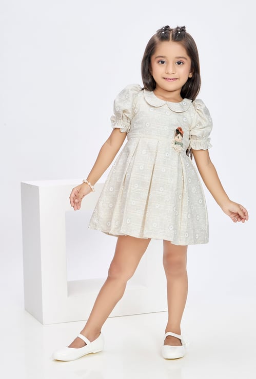 PEPPERMINT Girls Floral Print Fit and Flare Dress