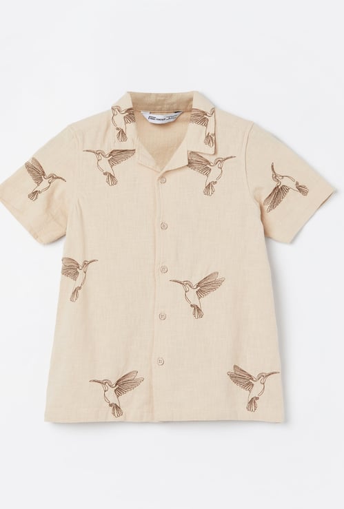 FAME FOREVER Boys Embroidered Shirt