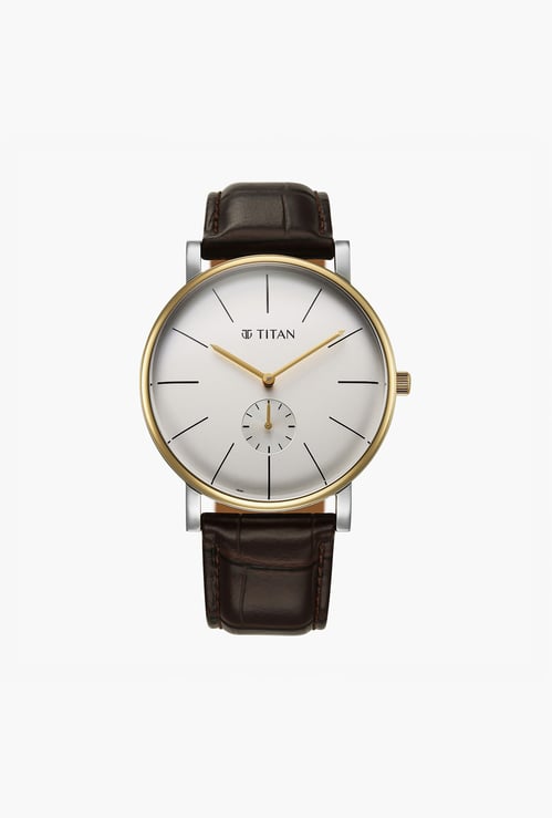 TITAN Elegance Analog Leather Strap Watch - 90203BL01