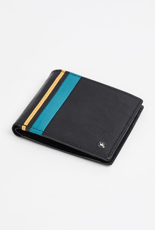 LOUIS PHILIPPE Colourblock Leather Bi-Fold Wallet