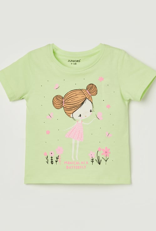 JUNIORS Girls Graphic Print T-shirt