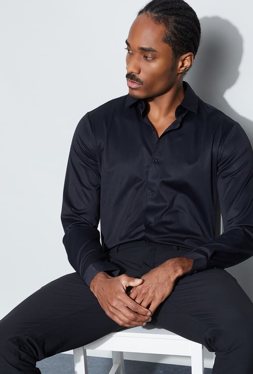 CODE Herringbone Slim Fit Formal Shirt