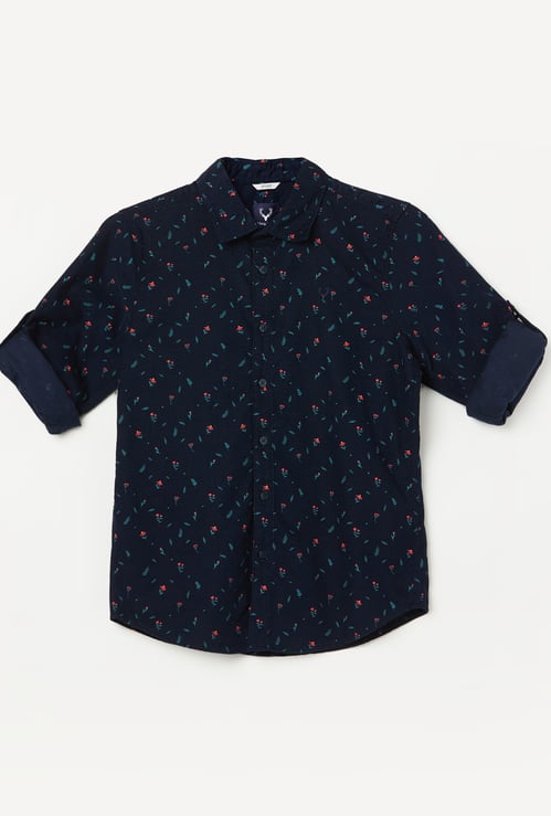 ALLEN SOLLY Boys Floral Print Shirt
