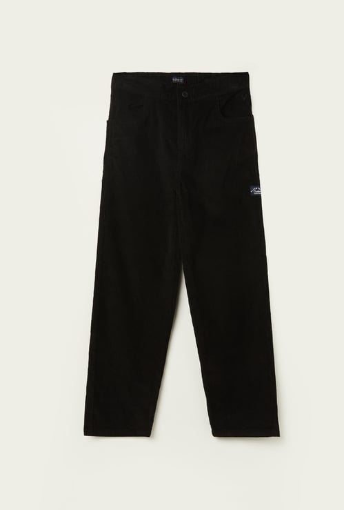 ALLEN SOLLY Boys Corduroy Slim Fit Trousers