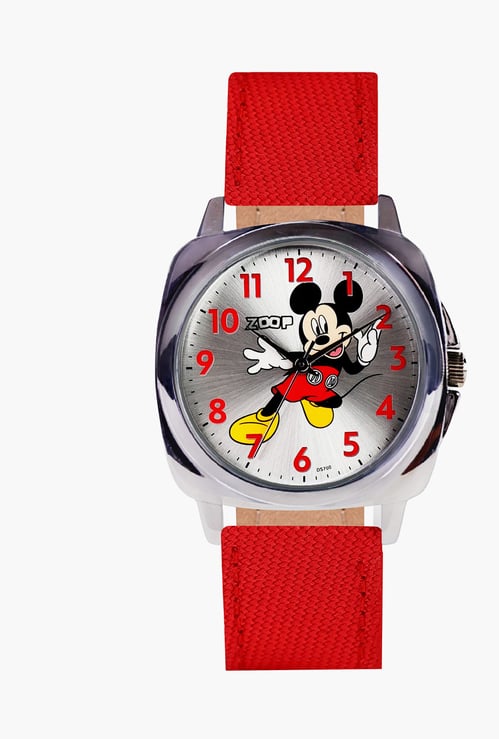 ZOOP Mickey Mouse Print Casual Analog Watch - 16055SL01