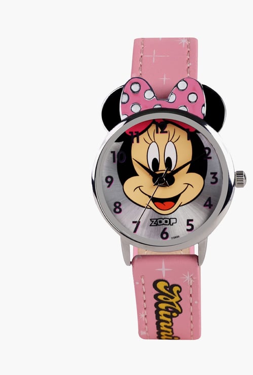 ZOOP Disney Minnie Mouse Analog Watch - 26056SL01