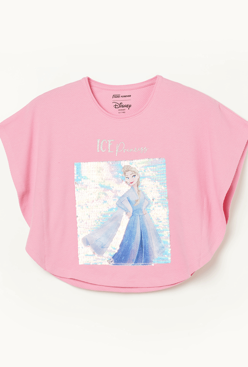 FAME FOREVER Girls Elsa Sequined Poncho Top