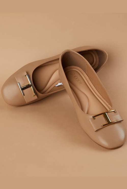CODE Metal Accent Ballerinas