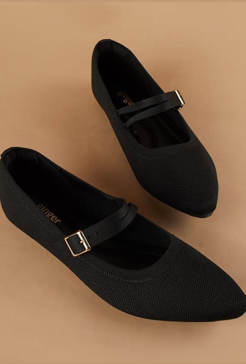 GINGER Textured Mary Janes