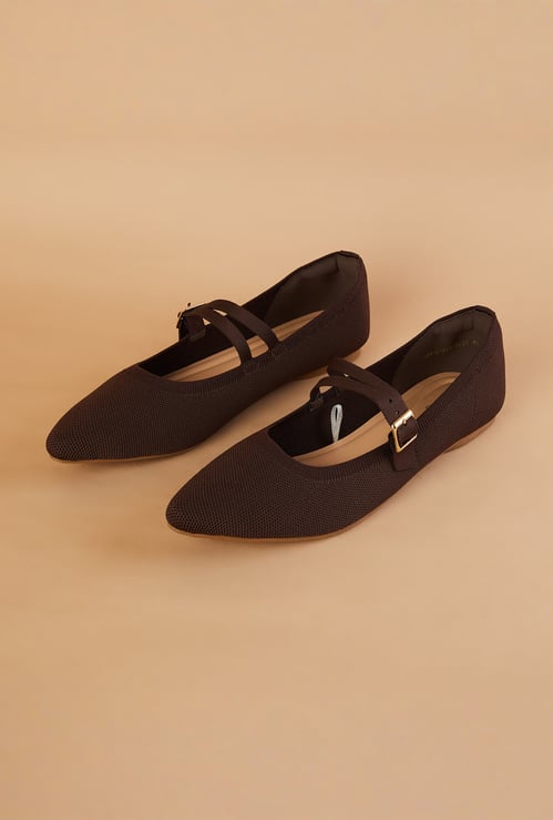 GINGER Textured Mary Janes