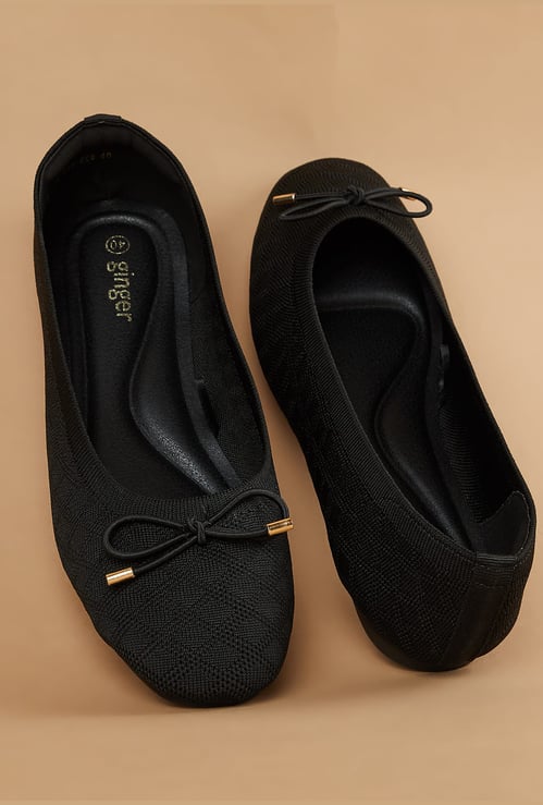 GINGER Knitted Patterned Ballerinas