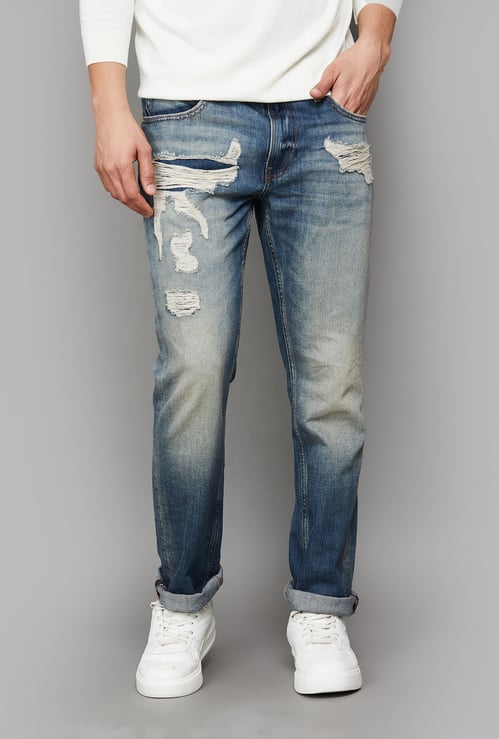 JACK & JONES Distressed Clark Jeans (Regular)