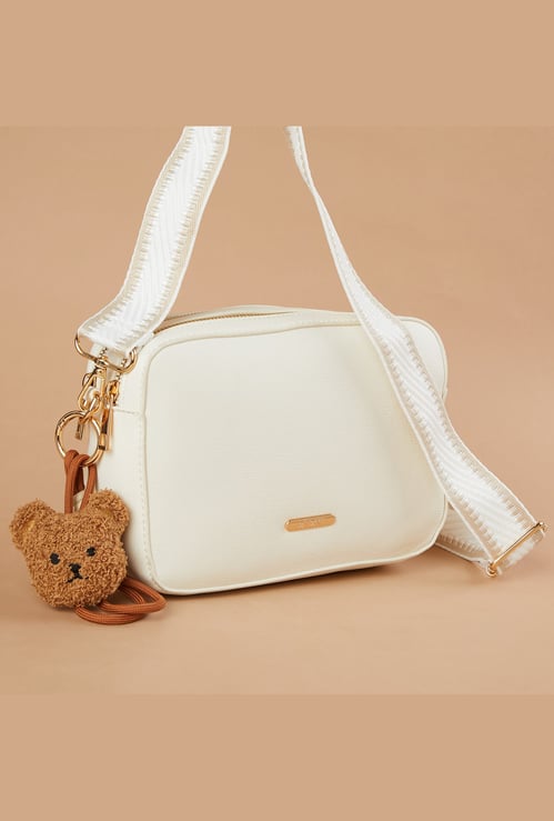 GINGER Solid Shoulder Bag with Charm