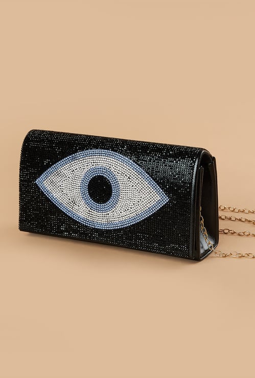 CODE Embellished Clutch