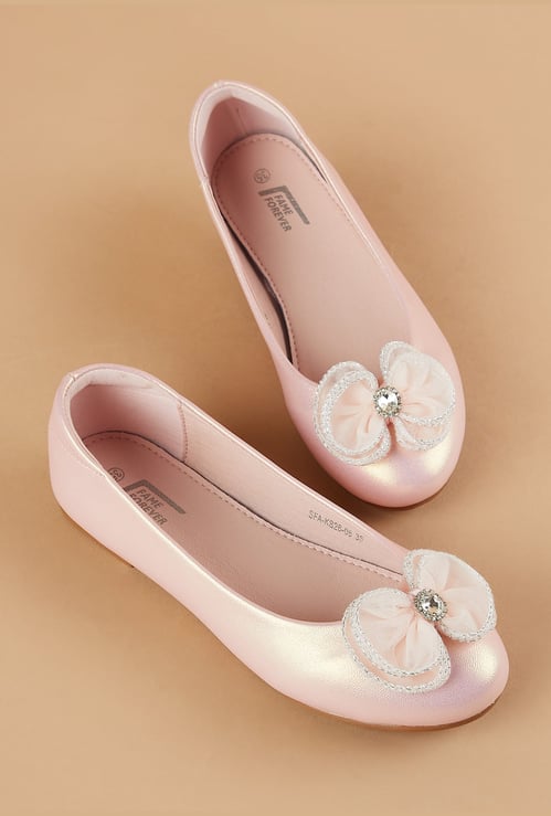 FAME FOREVER Bow Applique Ballerinas