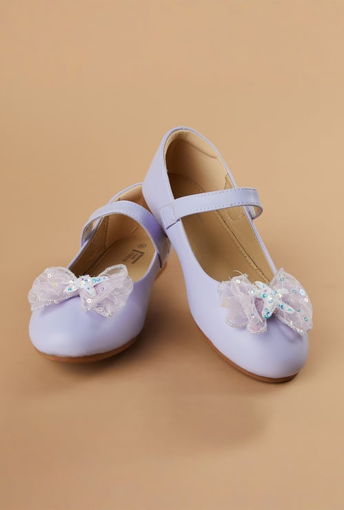 FAME FOREVER Bow-Detailed Ballerinas