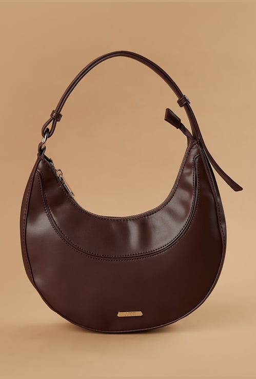 CODE Solid Crescent Hobo Bag