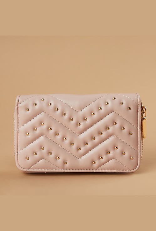 GINGER Embellished Zip-Around Wallet