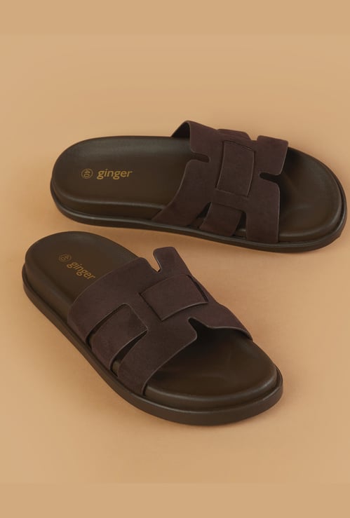GINGER Solid Open Toe Flats
