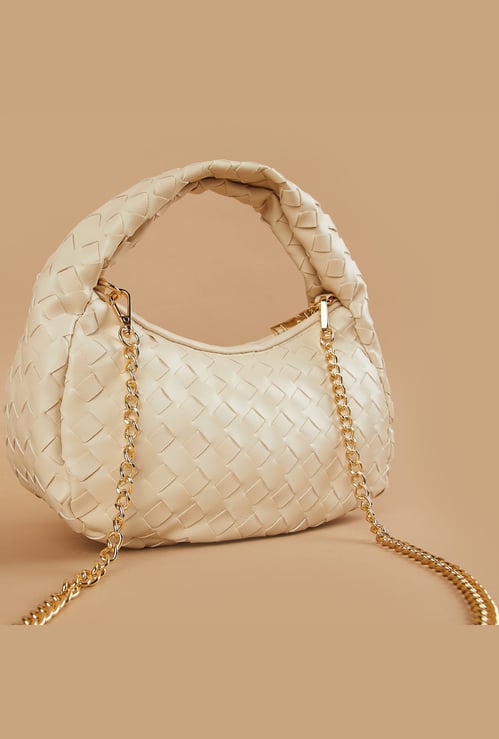 GINGER Basket Weave Handheld Bag