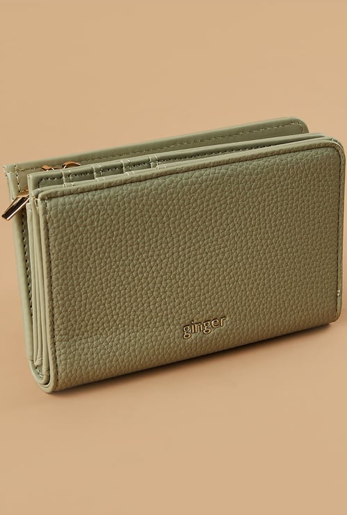 GINGER Textured Bi-Fold Wallet