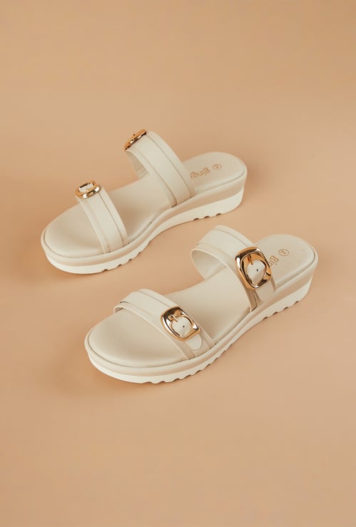 GINGER Buckle Accent Flatforms