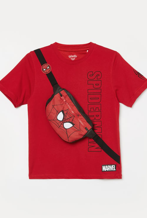KIDSVILLE Boys Spiderman Print T-shirt