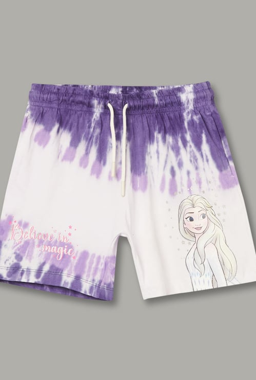 KIDSVILLE Girls Tie & Dye Printed Shorts