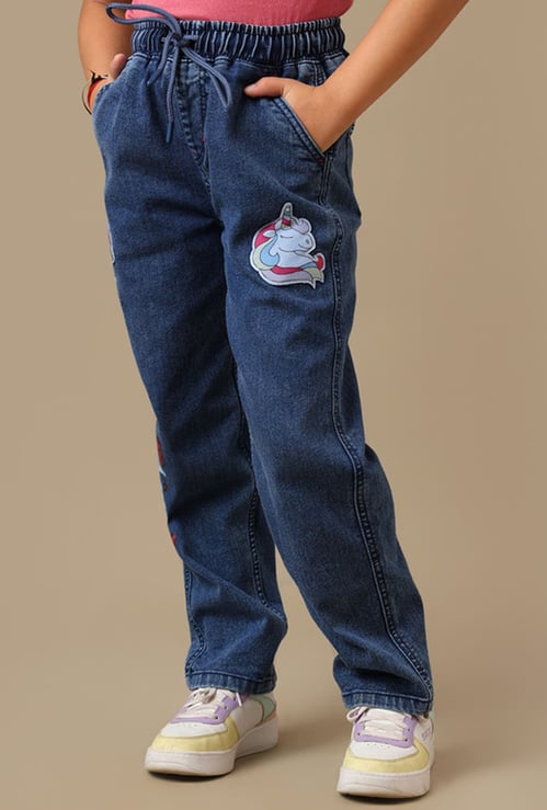 KIDSVILLE Girls Printed Jeans