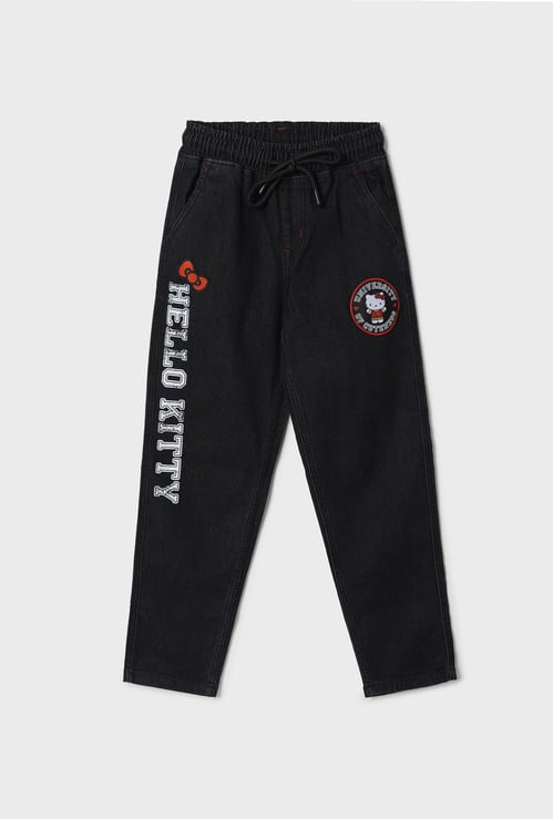 KIDSVILLE Girls Hello Kitty Print Jeans
