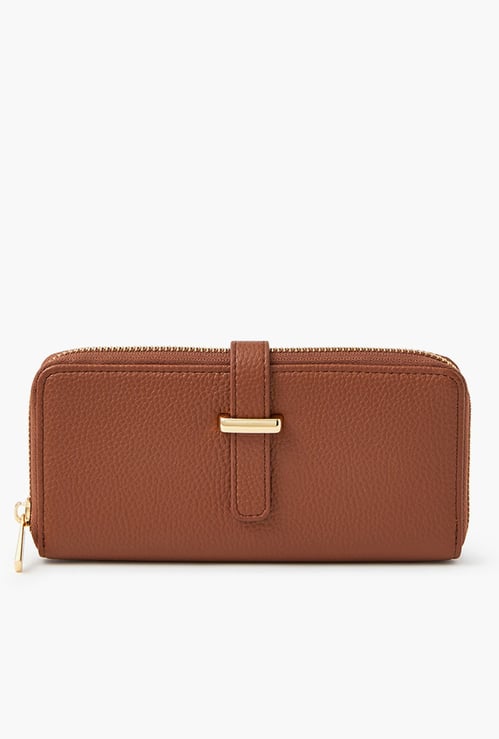 ACCESSORIZE LONDON Textured Zip-Around Wallet